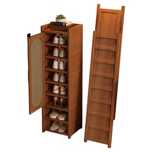 鞋柜小窄门口入户免安装楼道外中古风新型宿舍鞋子收纳架多层家用