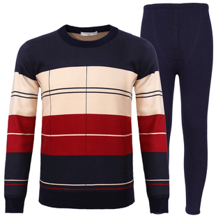 男士保暖内衣套装加绒加厚速热抗寒青中年大码超厚保暖上衣男冬季