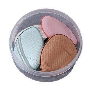 5片装手指粉扑拇指尖美妆蛋小拖鞋细节遮瑕气垫海绵mini送收纳盒