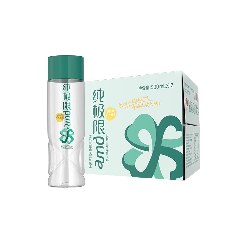 长白山天然弱碱矿泉水500ml*12瓶