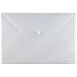 【60个装】金得利按扣文件袋A4透明斜纹考试资料袋加厚防水 FB330