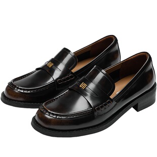 73hours女鞋Taylor春秋季新款英伦风小皮鞋复古百搭扣饰乐福鞋女