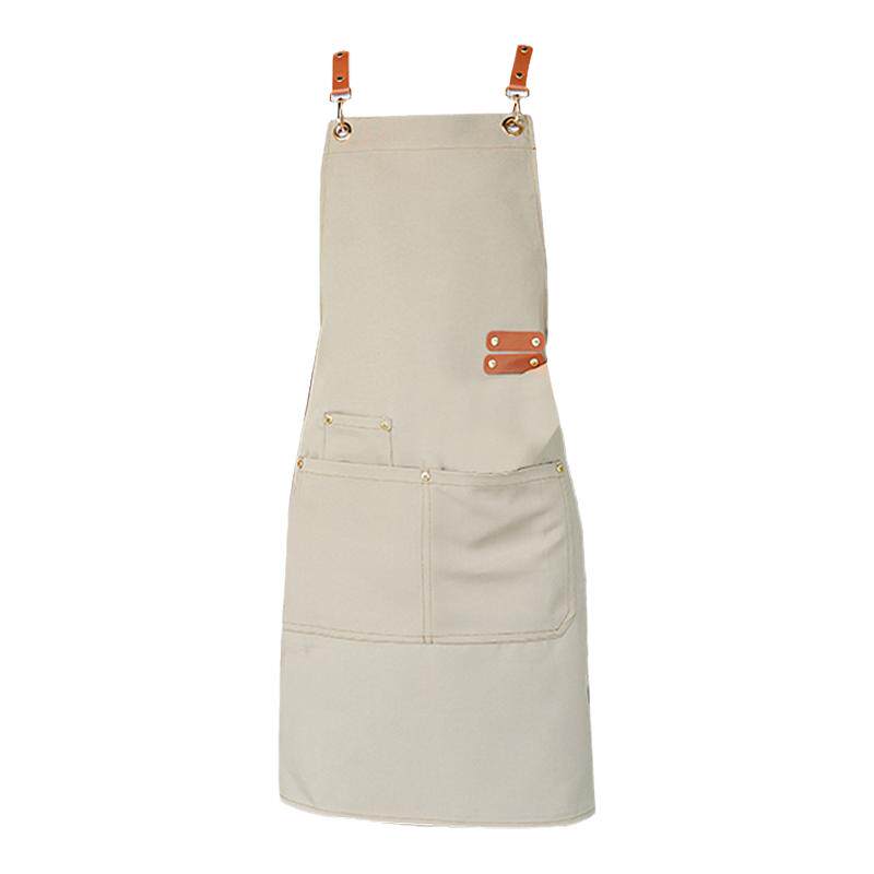定制logo帆布防水围裙餐饮工作服