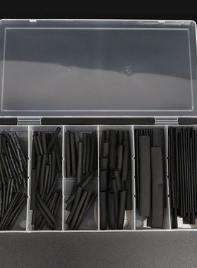 127PCS黑色环保阻燃热缩管套装:跨境产品袋装热缩管2厂家1