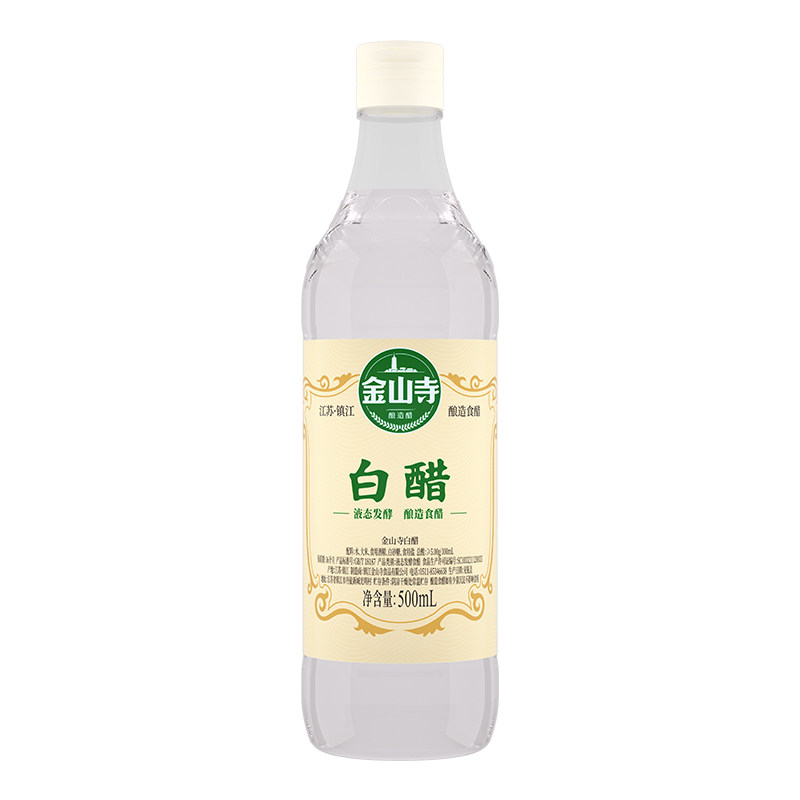 金山寺白醋5度凉拌点蘸泡菜家用酿造醋500ml
