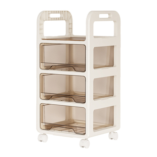 书包置物架家用多层桌边可移动小推车书包架学生宿舍书本收纳柜