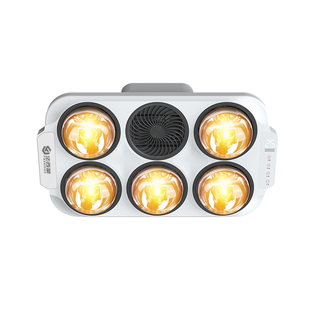 法西蒙六灯浴霸挂墙式卫生间浴室免打孔风暖取暖器壁挂式灯暖即热