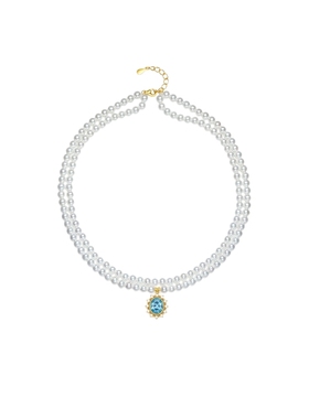 周六福S925银几何项链女