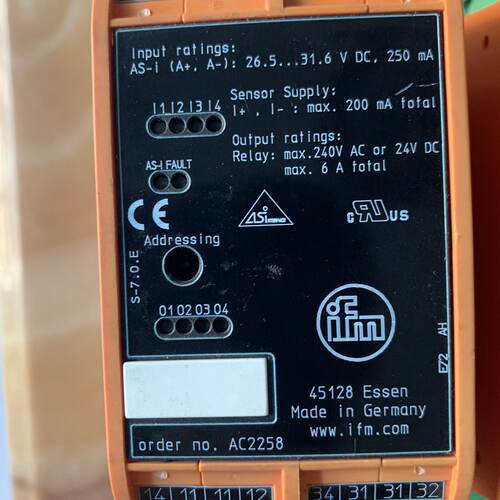 【询价】德国易福门（ifm)安全继电器  AC2258 共14个 成适用