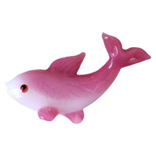 老琉璃纯手工艺品年年有余鲤鱼招财书房桌面动物小摆件怀旧复古