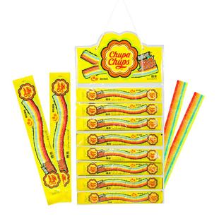 阿尔卑斯珍宝珠酸条软糖果汁风味彩虹橡皮糖儿童零食糖果网红小吃