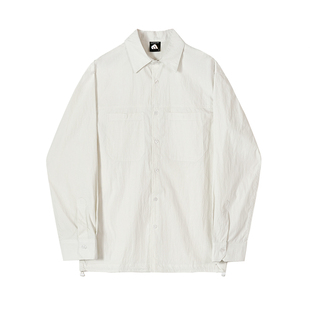 MRCYC衬衫男士春季韩系宽松亚麻长袖上衣高级感休闲内搭衬衣外套