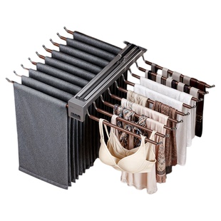 悍高衣柜顶装收纳裤架家用衣帽间伸缩抽屉拉篮推拉式衣橱五金配件
