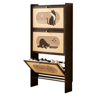 17cm超薄翻斗鞋柜家用入户一体门口靠墙收纳走廊小户型极窄玄关柜