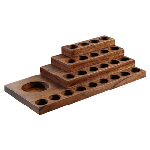 实木精油收纳盒展示架木质陈列摆放架精油架香薰分装瓶阶梯架子