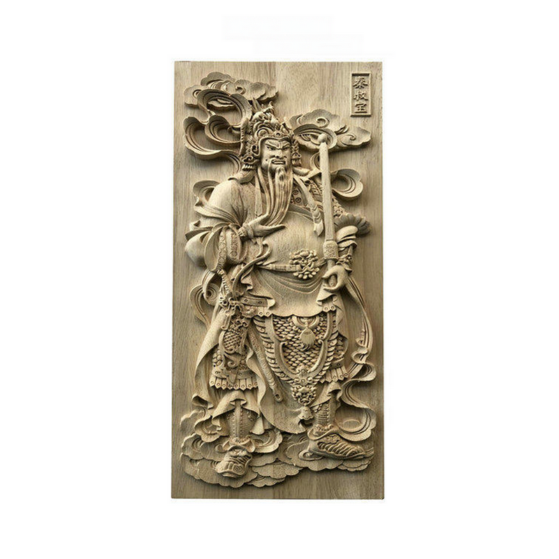 木雕门神方形木质挂件东阳木雕