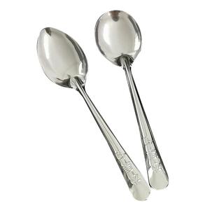 不锈钢小勺子挖西瓜专用薄勺长柄铁勺子一次性赠品勺西瓜勺商用