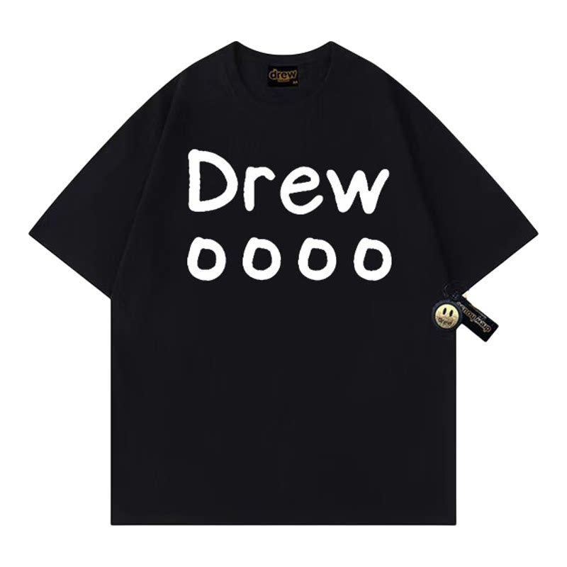 drew笑脸经典字母ins潮牌美式T恤