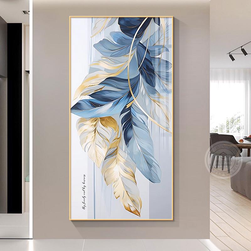 家大业大入户玄关装饰画新款走廊过道现代简约高级感油画客厅挂画