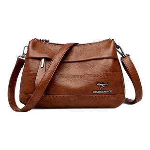 真皮斜挎包包女2026新款时尚中年妈妈包百搭三层大容量女士单肩包