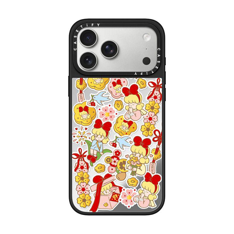 CASETiFY 捧花少女合作系列 少女心事贴纸/少女聚财缘 适用于苹果iPhone17ProMax/17Pro/16ProMax16Pro手机壳