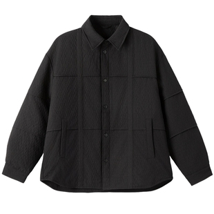 男士羽绒外套男青少年冬季开衫衬衫翻领夹克羽绒服男款2025新款