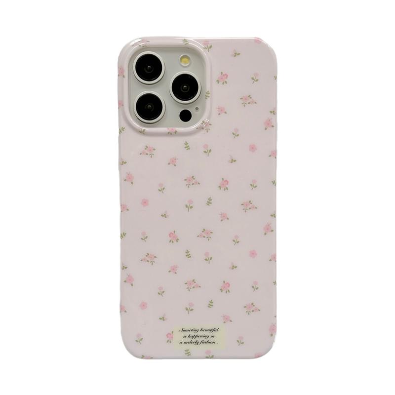 jze 少女心春天粉色碎花适用苹果15手机壳iPhone16ProMax新款17pro防摔13韩风小众12硅胶14pro高级感全包软壳