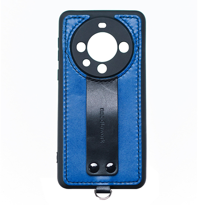 可斜挎mate60Pro+真皮支架手机壳