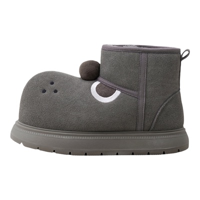 chikoku可爱小狗阿泽厚底雪地靴