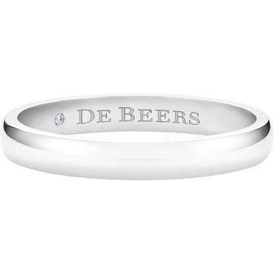 DeBeers戒指戴比尔斯铂金3mm