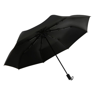 空谷黑胶手动折叠防晒晴雨伞