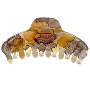 现货章小蕙Camila Paris/卡蜜拉法国醋酸米色黄花法式抓夹10cm