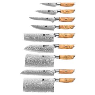 信作岚系列全套刀具73层大马士革粉末钢菜刀厨房料理刀切菜砍骨刀
