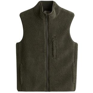 HM冬季男装标准版型泰迪绒运动背心1283824