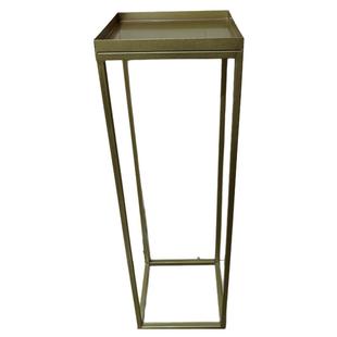 手工铁艺花架落地置物架创意装饰空间茶室摆件新中式花几边几架