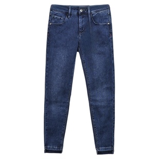 女牛仔裤ABLE JEANS秋季弹力修缮九分紧身提臀显瘦小脚中腰牛子裤