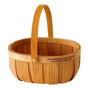 竹编小篮子端午零食野餐篮编织手提篮水果鸡蛋面包姜蒜伴手礼盒子
