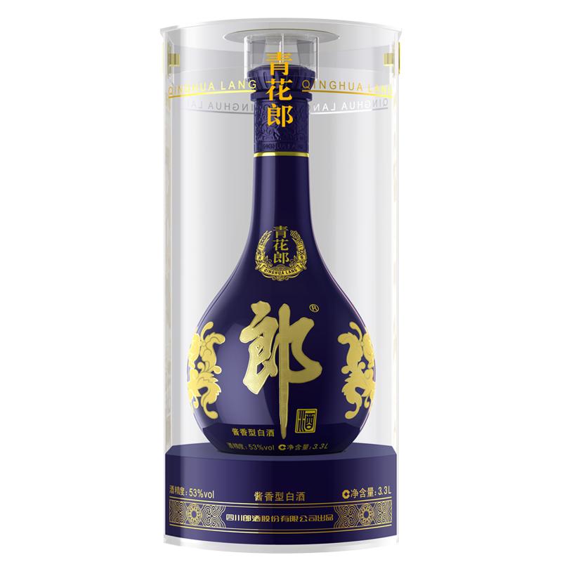 [大器珍藏3.3L]郎酒青花郎 53度醬香型白酒3.3L超大瓶收藏酒紀(jì)念