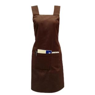 围裙厨房家用餐饮专用防水纯棉布料定制交叉背带美甲工作服女上班