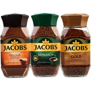 速溶黑咖啡俄罗斯进口纯咖啡JACOBS帝王美式冻干学生提神香浓办公