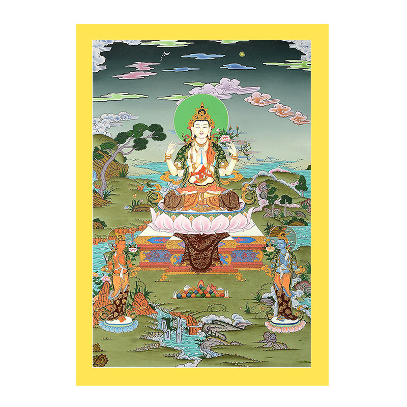 欧斯特四臂观音唐卡装饰画