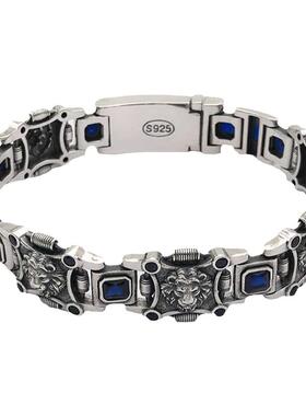 S925纯银手链创意狮子头时尚潮饰