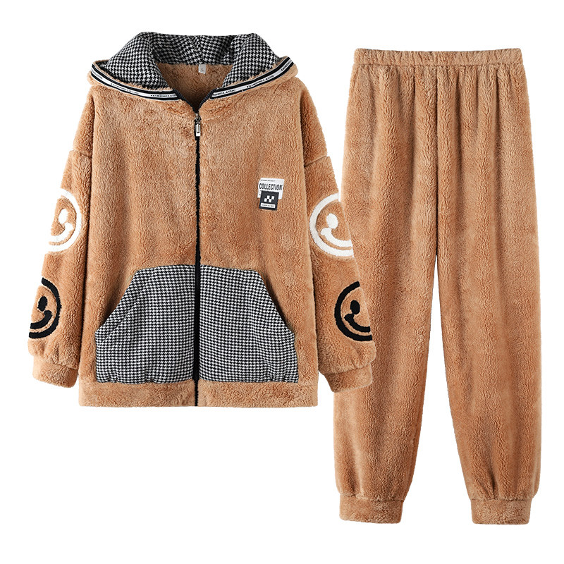 可外穿珊瑚绒家居服套装一浩品女