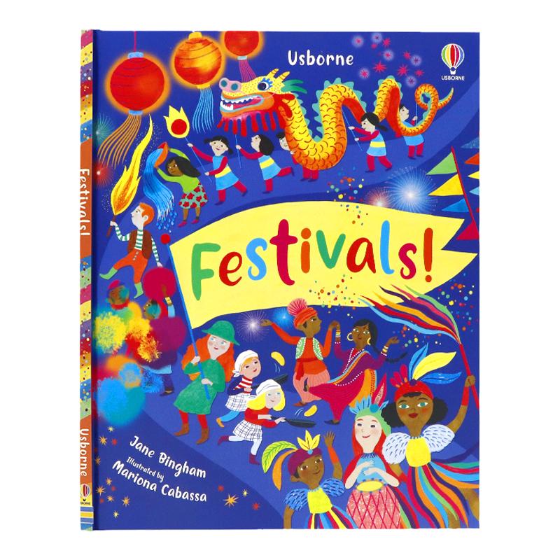 Usborne出版节日 Festivals 英文原版 体验世界各地不同节日生活常识百科科普书籍全彩大开本儿童趣味彩色科普