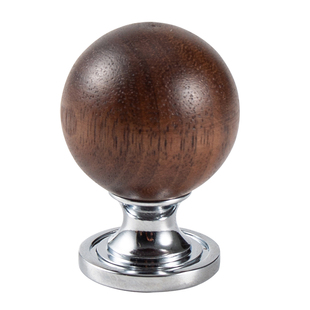 中古风黄铜柜门拉手衣柜橱柜餐边柜抽屉复古胡桃木圆球吊坠小把手