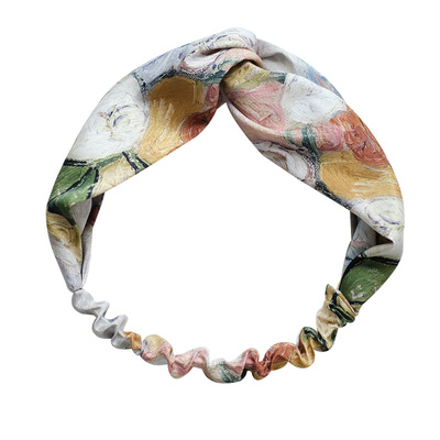 朴遇原创手工暗纹缎复古发带