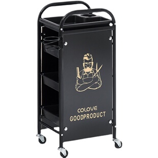 美发车发廊手推车杠车美容小推车理发店烫染工具车复古特价包邮