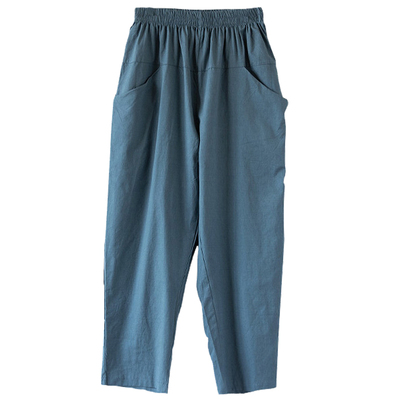 九分哈伦裤大码女宽松女裤胖mm