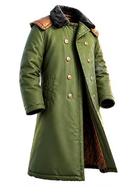冬季男士加绒加厚军大衣棉服
