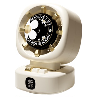 小雏菊摇头水冷风扇小型宿舍办公室桌面静音小电风扇家用台式水冷风扇制冷喷雾加湿器夏天降温高颜值生日礼物